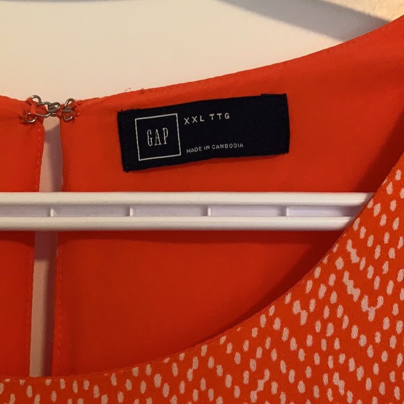 🎉SOLD.GAP ORANGE PRINT SUNDRESS - Picture 2 of 5